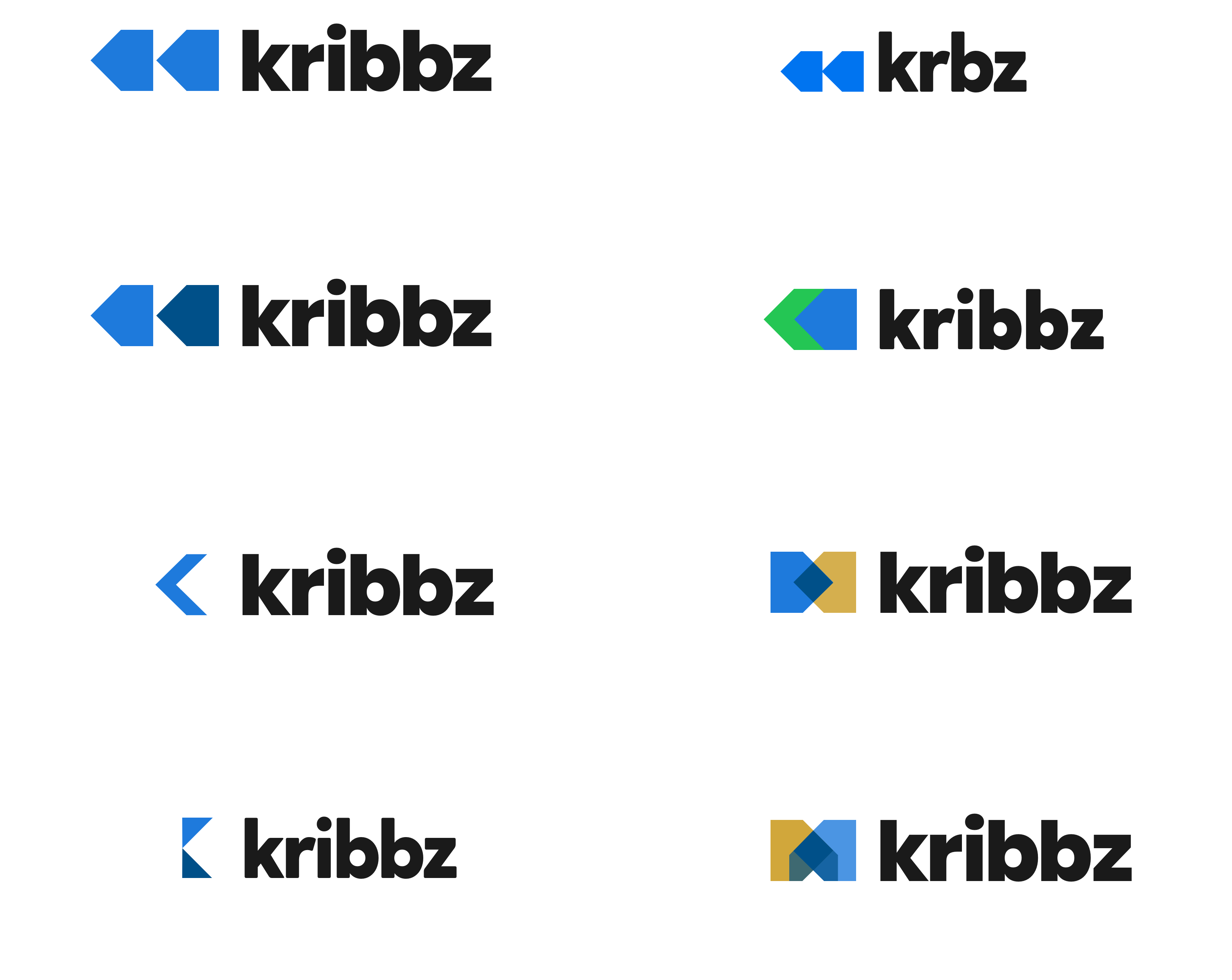 Kribbz logo explorations